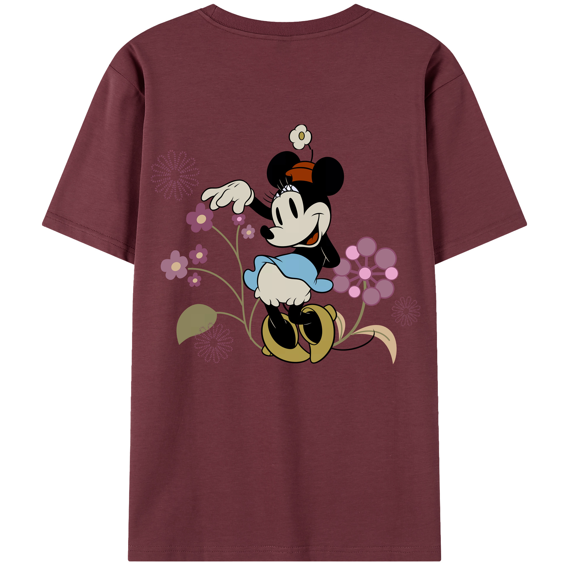 （画像用） ミッキーマウス Mickey Mouse 綿100％半袖Tシャツ（背面プリント）
